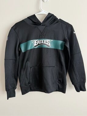 Philadelphia Eagles Team Performance Hoodie Black Youth Medium NFL Pullover